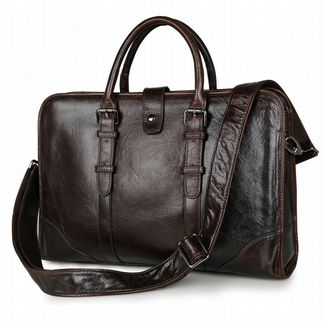 Сумка из натуральной кожи 7339BN коричневая