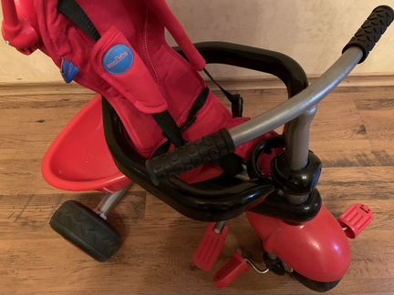 Детский велосипед трехколесный с ручкой