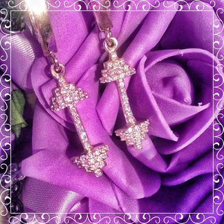 Серьги (сувенир) штанга серебряные