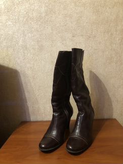 Сапоги женские кожаные зимние