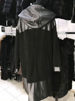 Кожаный кардиган