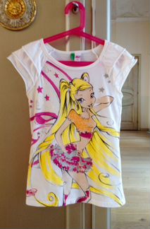 Benetton Winx топ майка со Стелой 100coton Italy