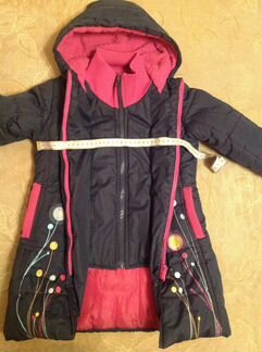 Gusti пальто зимнее с шапкой в отличном состоянии