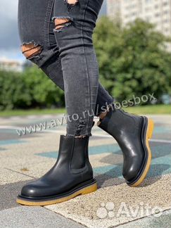 Ботинки боттега венета кожаные