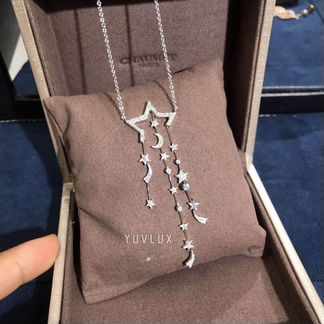 Chanel золотое колье с бриллиантами 0.55 ct