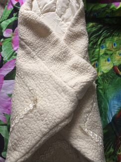 Конверт на выписку из овчинки меховой шапка пинетк