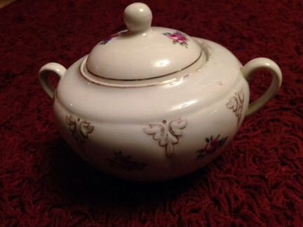 Антикварный фарфор Сахарница дулево