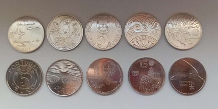 Португалия юбилейные 5 евро 2017-2020