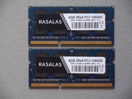 2 х SO-dimm 4GB 2xR8 PC3-10600 S для ноутбука